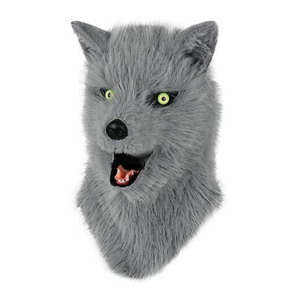 2822 Furry Dog Mask Animal Wolf Full Head for Halloween Party Costume